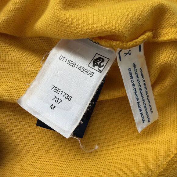 Tommy Hilfiger Embroidered Polo Shirt MEDIUM Yellow 2 Button 100% Cotton - Picture 7 of 10